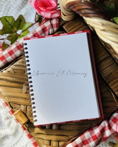 Journal à spirales Rayures Pop & Vintage Rose et Rouge by Printme