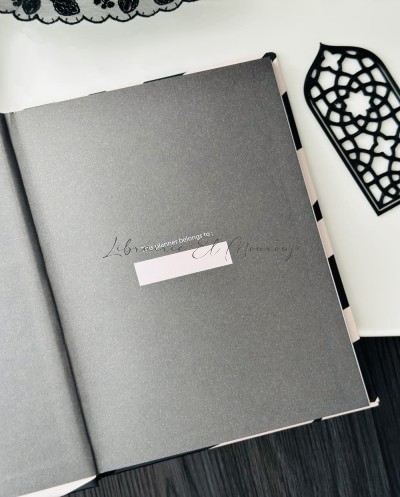 Journal à spirales Rayures Noir & Beige Chic by Printme