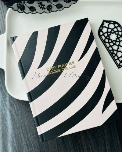 "Daily Planner" – Motif Zèbre Noir & Beige Chic by Printme