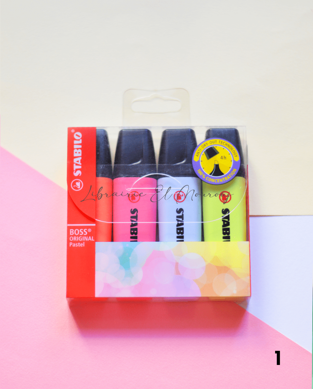 STABILO Boss Original – Set de 4 Surligneurs Pastel Écologiques